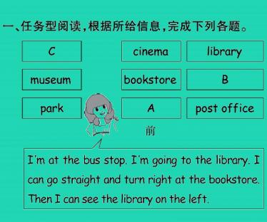 2021秋六年级英语上册Unit 1 How can I get there阅读训练习题课件PPT免费下载