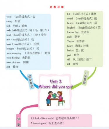 人教版PEP六年级英语下册第三单元思维导图