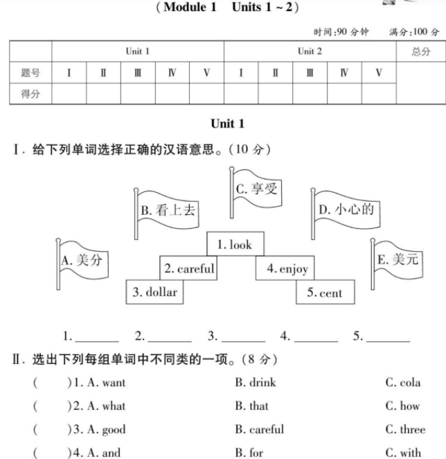 状元大考卷六年级下册英语及答案外研版PDF免费下载