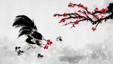 画鸡唐寅拼音版及译文
