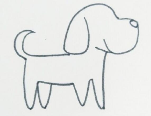 斑点狗卡通图片简笔画