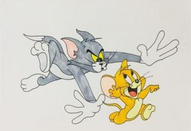 猫捉老鼠图片卡通简笔画
