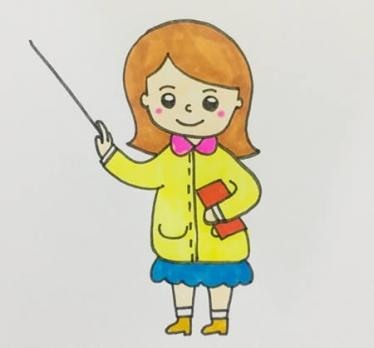 女教师简笔画简单又漂亮