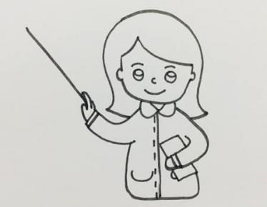 女教师简笔画简单又漂亮