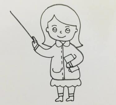 女教师简笔画简单又漂亮
