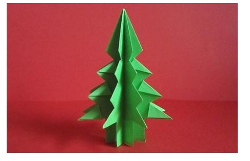 简单圣诞树手工折纸步骤立体