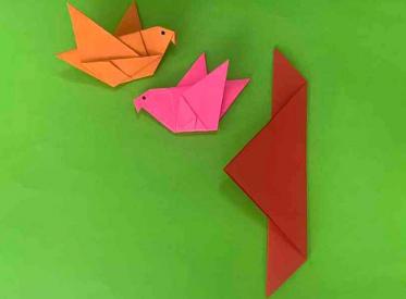 用彩纸折小鸟怎么折 小鸟折纸步骤图解法