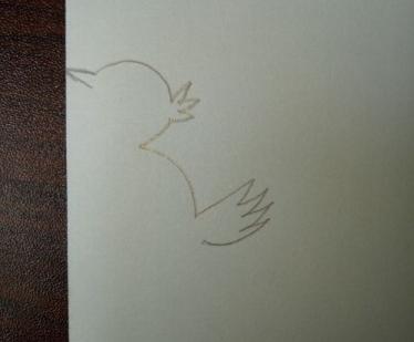 两只鸟在一起的剪纸步骤