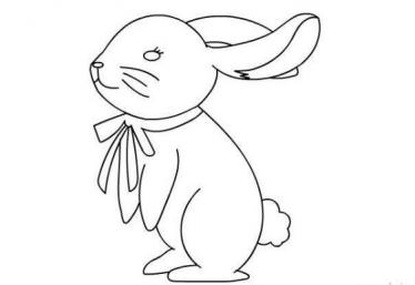 呆萌可爱的小兔子简笔画