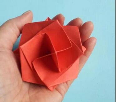 折纸手工简单玫瑰花教程