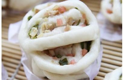孕前增强体力食谱：鸡丝花卷