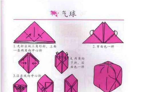 幼儿手工小制作：手工折小气球。