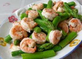 芦笋拌虾仁