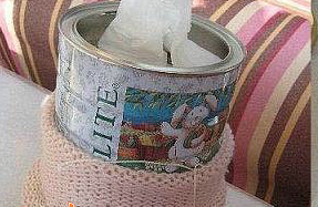 奶粉罐废物利用小制作：奶粉罐DIY抽纸筒