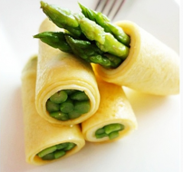 孕前营养食谱之芦笋鸡蛋卷