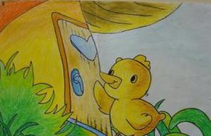 小鸡学本领的故事