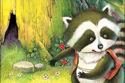 小浣熊捉虾的故事