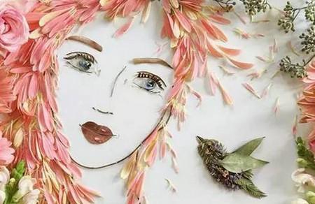 这对母女用树叶创造了无数让人心疼的形象，也同样美到让人窒息