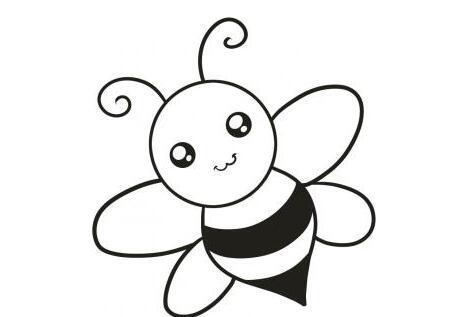 小蜜蜂简笔画步骤