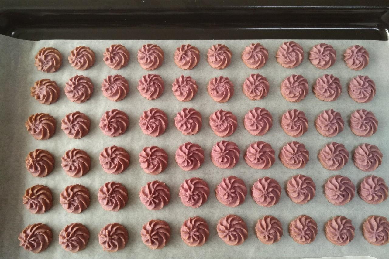 紫薯曲奇饼干，美味颜值高宝宝心头好