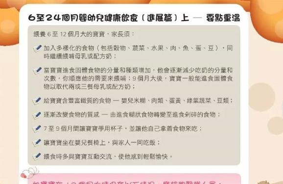6~24个月婴幼儿健康饮食（进展篇）