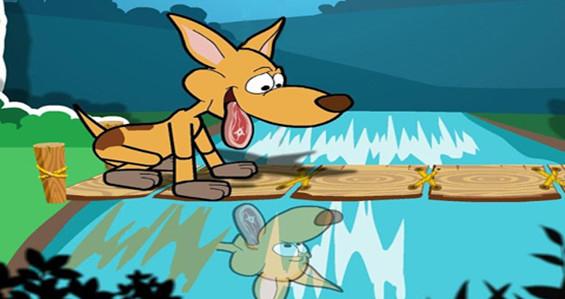 寓言故事之叼着肉的狗