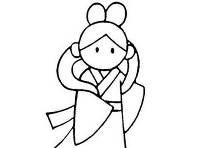 中秋节嫦娥简笔画