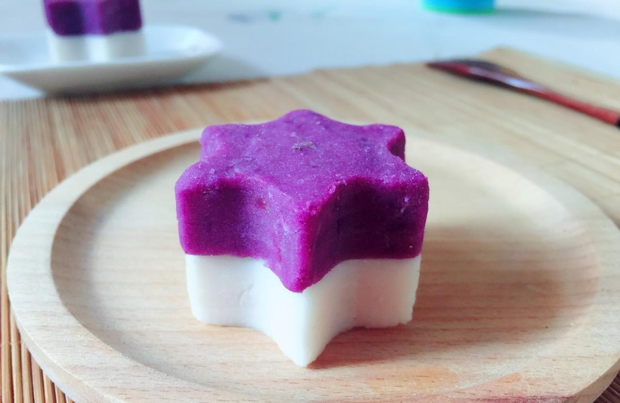 山药紫薯糕，超高颜值调动宝宝食欲