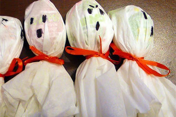 万圣节幽灵棒棒糖手工