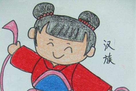 国庆节少数民族简笔画图片