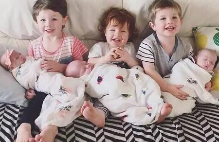 生了3个儿子，又生了3胞胎，这位辣妈和她的6个娃攻陷了朋友圈！