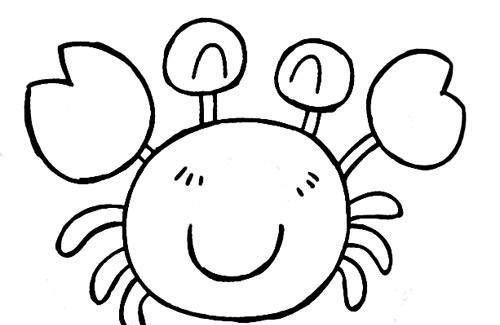 儿童螃蟹简笔画步骤图解