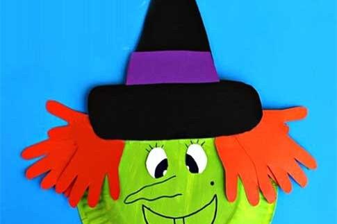 万圣节女巫面具手工制作