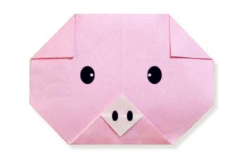 小猪手工折纸步骤图解