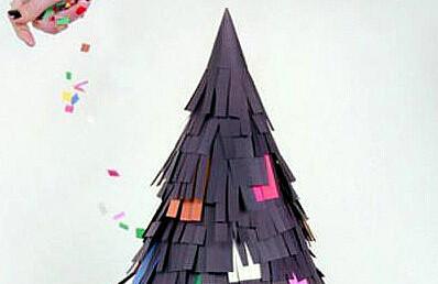儿童DIY纸艺圣诞树的做法
