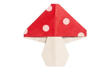 简单蘑菇折纸步骤图