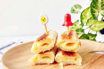 芝士熔岩吐司的做法 5分钟搞定，热乎乎的芝士溢出哦！