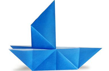 帆船折纸步骤图解