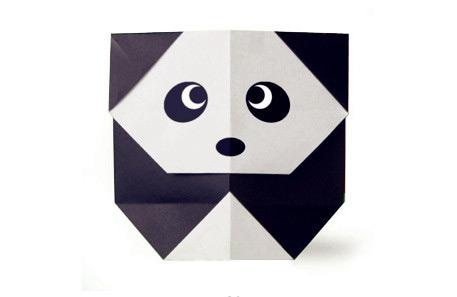 折纸熊猫的步骤图解