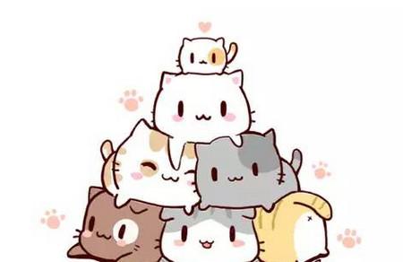 我的手绘不可能这么萌，陪孩子画一组叠叠猫