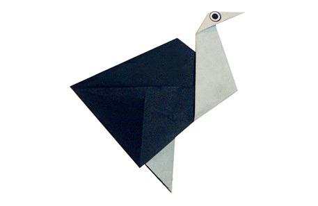 鸵鸟折纸图解