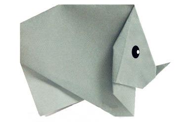 犀牛折纸图解