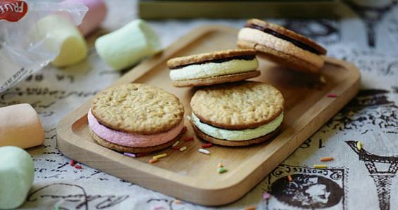 卡通棉花糖夹心饼干