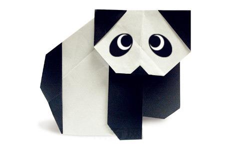 熊猫折纸图解