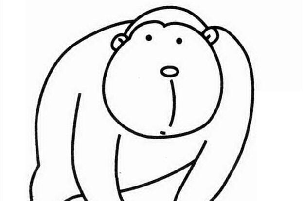 大猩猩简笔画步骤