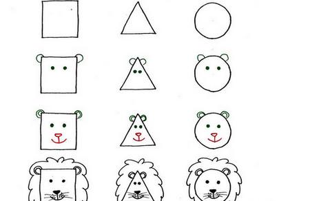 孩子怎么学简笔画 怎样从最简单的正方形、圆形、三角形开始，画出小动物……
