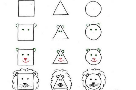 孩子怎么学简笔画 怎样从最简单的正方形、圆形、三角形开始，画出小动物……