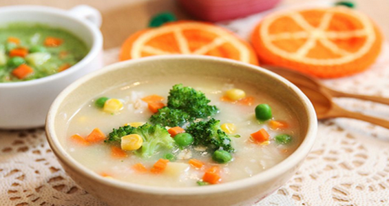 蔬菜玉米麦片粥