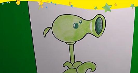 植物大战僵尸豌豆射手简笔画