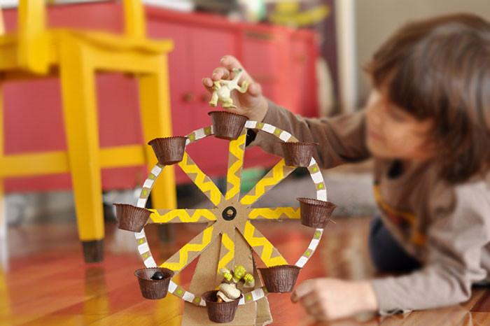 废物利用摩天轮制作过程